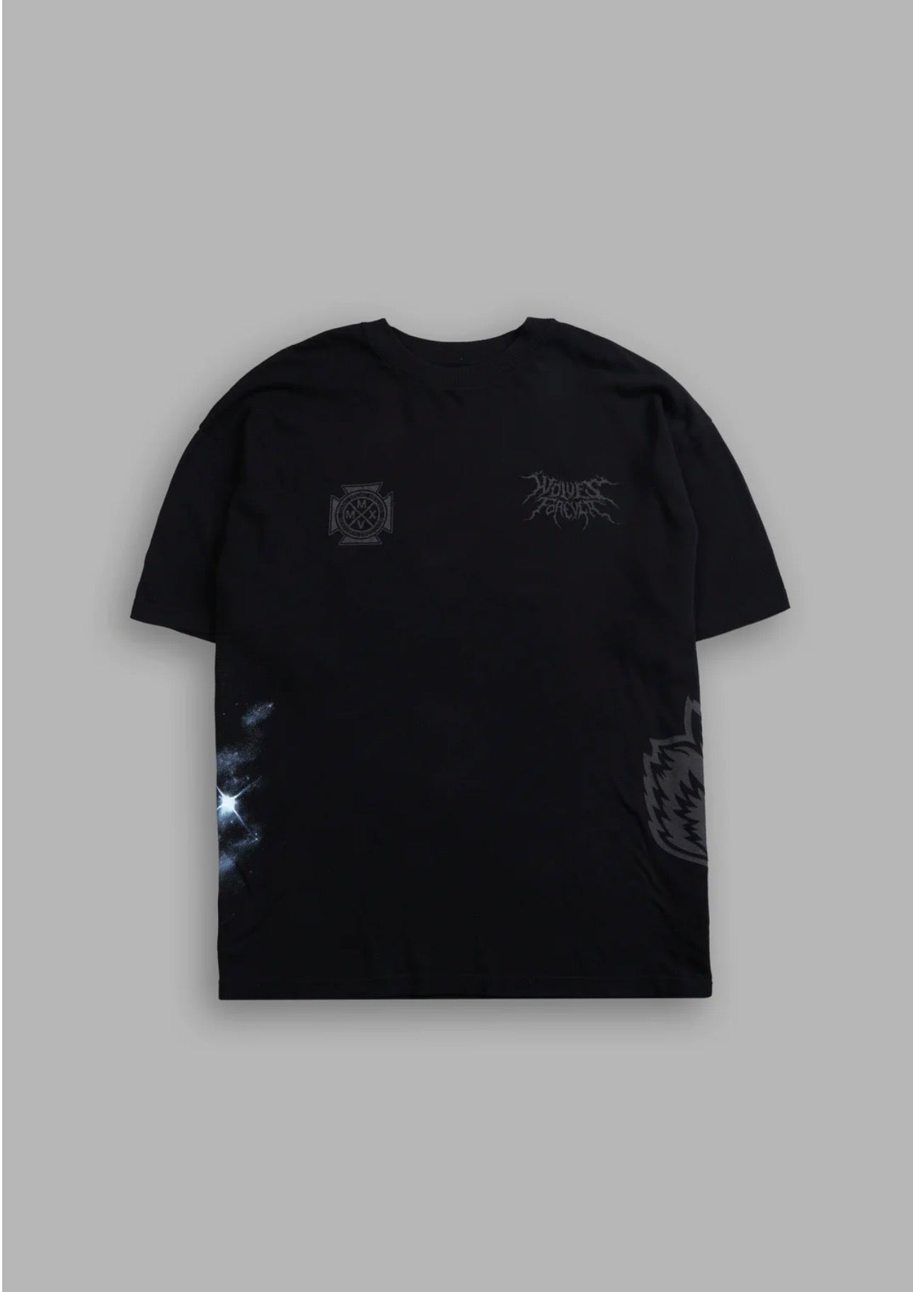 DARK POWER “SIDE BY SIDE” SERIES PREMIUM OVERSIZED TEEIN BLACK