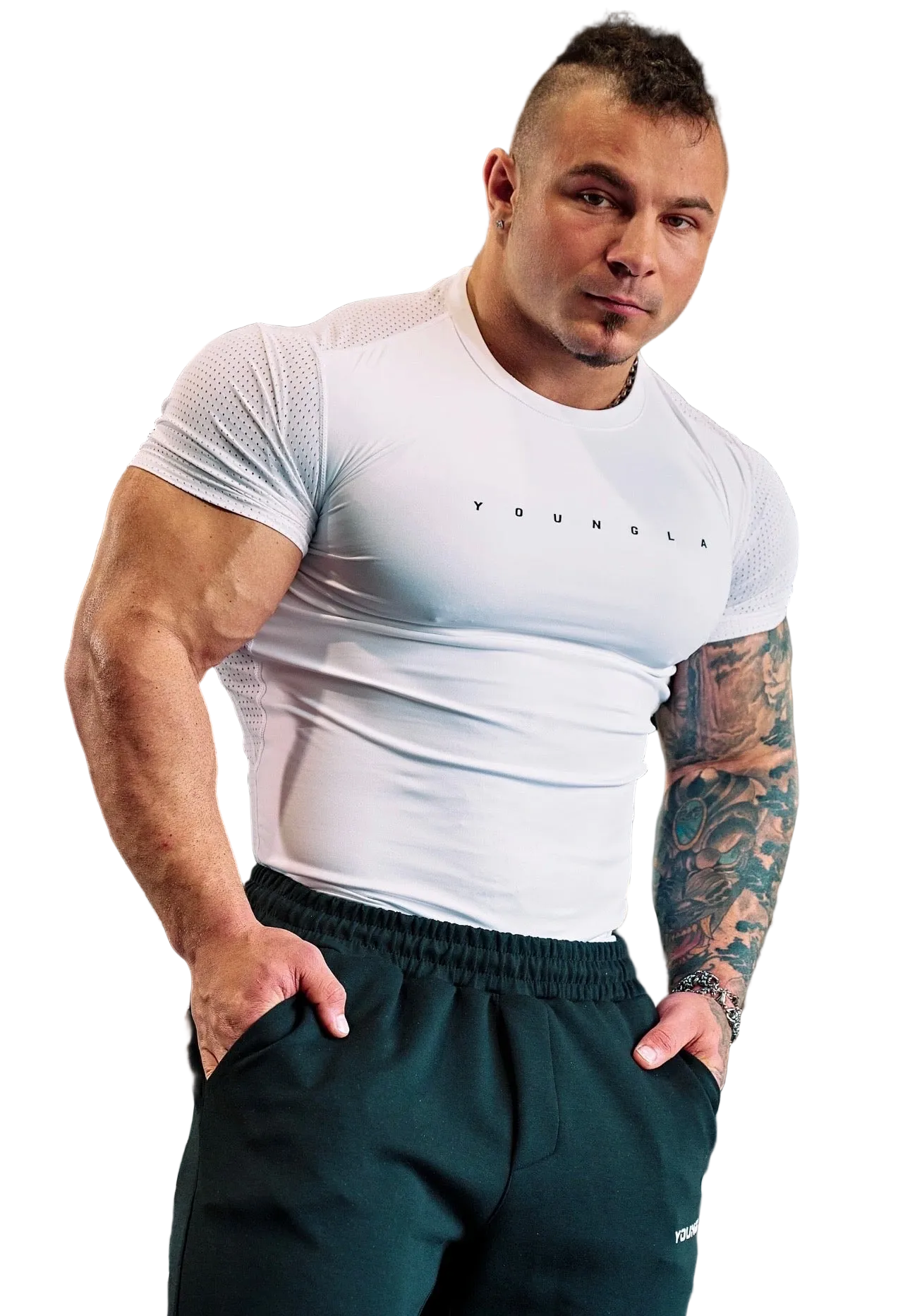 AIRFLEX COMPRESSION TEES-4083 (WHITE)