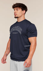 GYMSHARK COLLEGIATE TECH T-SHIRT (HEAVY BLUE)