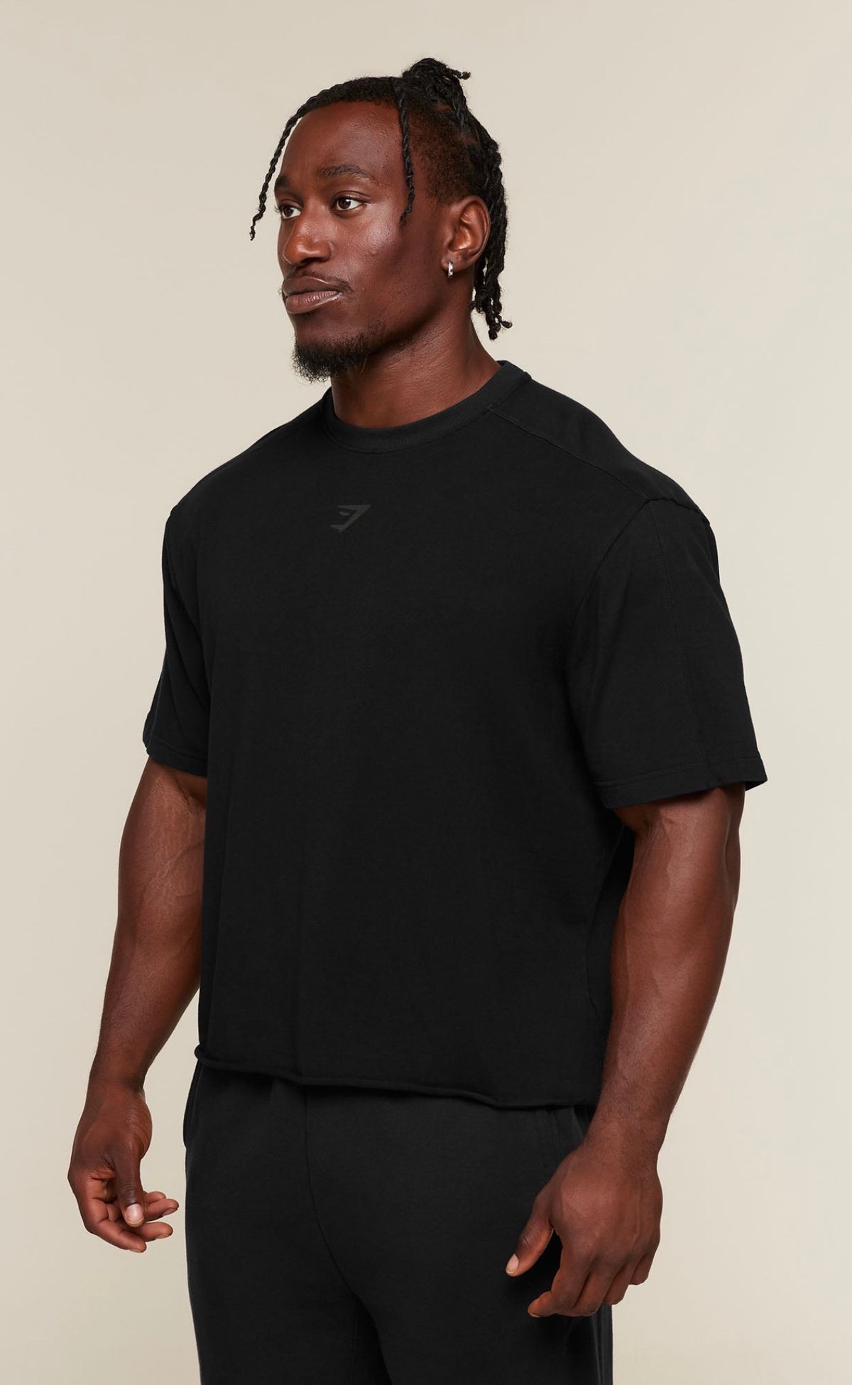 GYMSHARK POWER WASHED OVERSIZED T-SHIRT (BLACK/WASH)