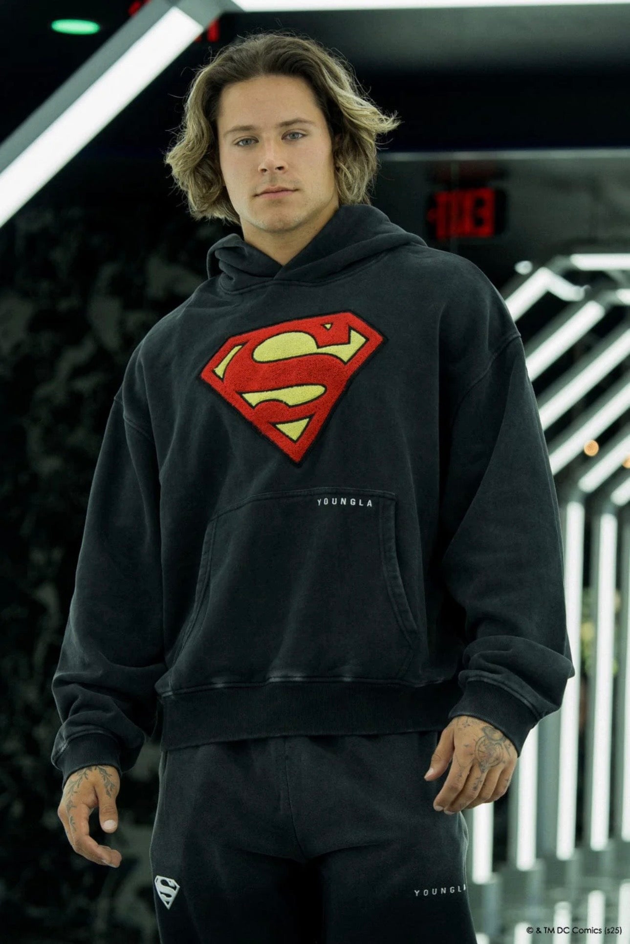 SUPERMAN LEGACY HOODIES-5079 (BLACK)