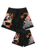 LOONEY TUNES BASKETBALL SHORTS-1098 (BLACK)
