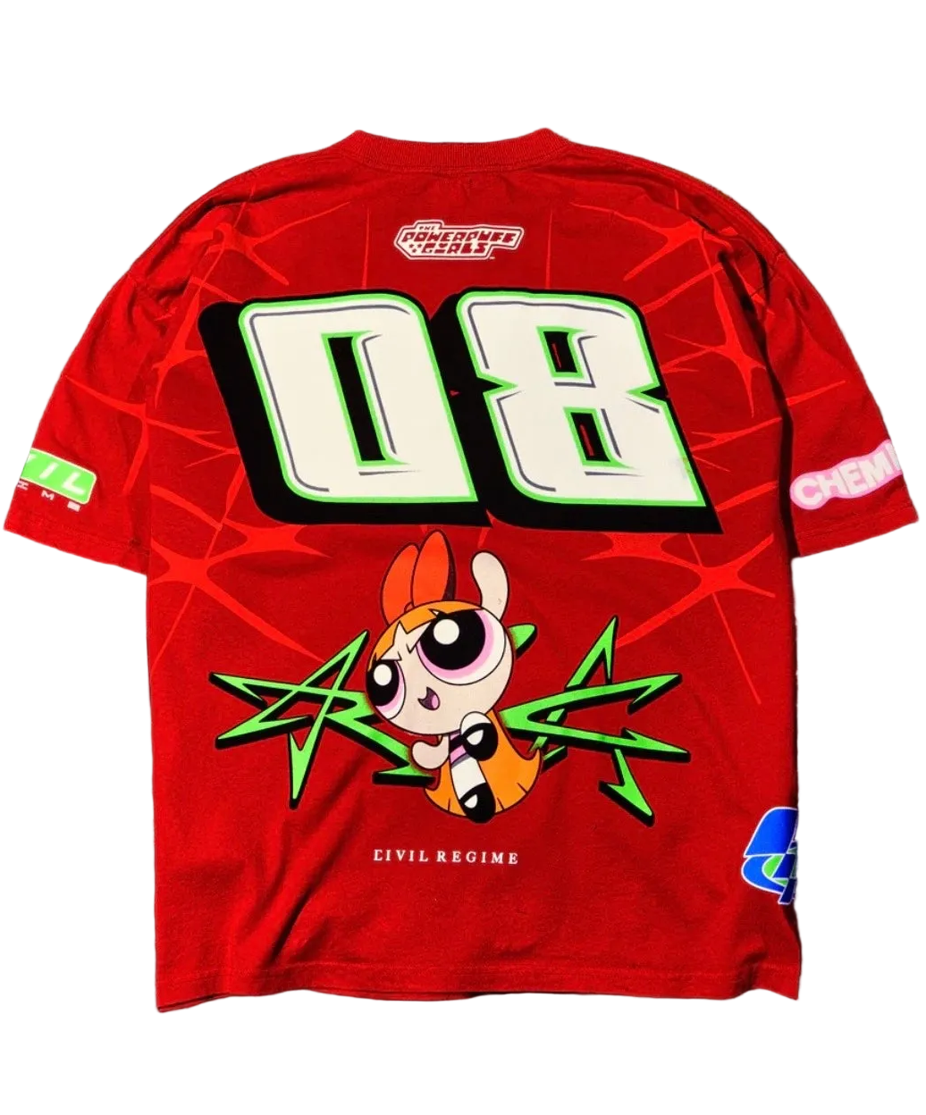 LEGEND OF BLOSSOM “SIDE BY SIDE” 199X OVERSIZED TEE IN EQUESTRIAN RED