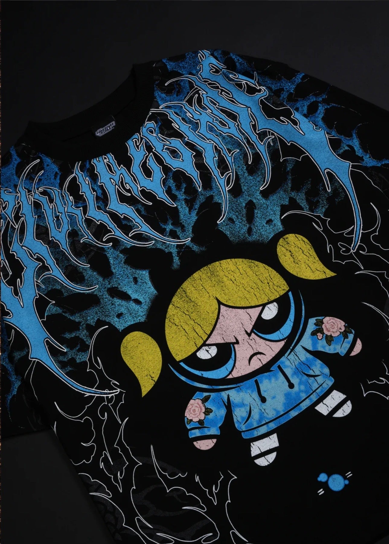 BUBBLE’S THORN RUSH “SIDE BY SIDE” 199X OVERSIZED TEE IN BLACK