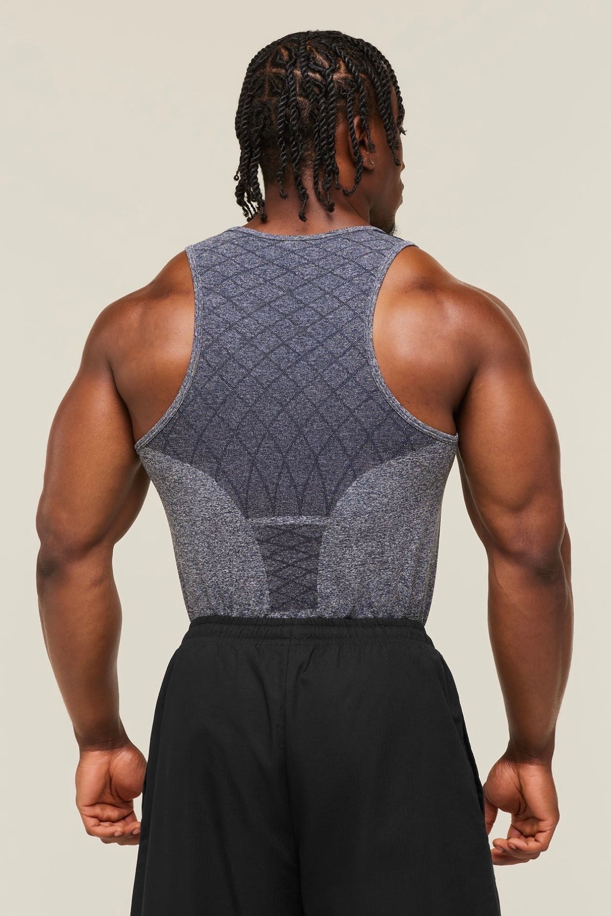 GYMSHARK DEVANT SEAMLESS TANK (HEAVY BLUE)