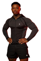 APEX COMPRESSION ZIP-UPS-8061 (BLACK)