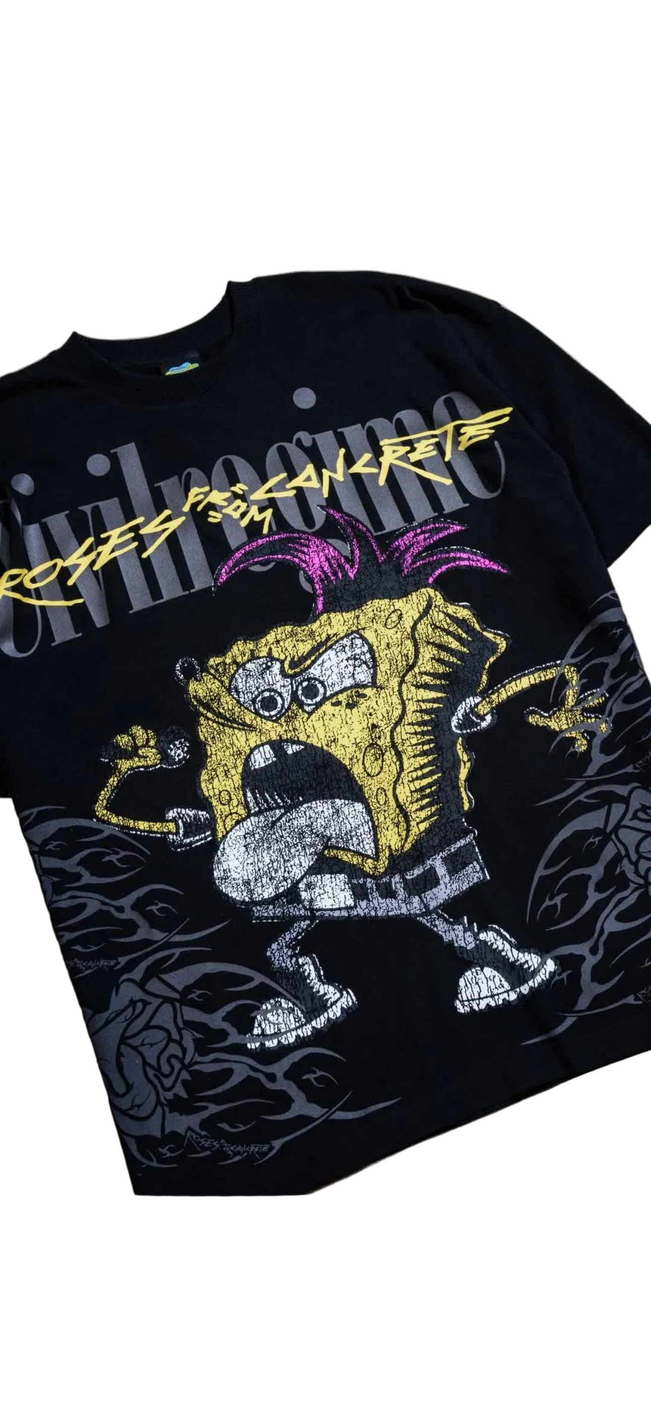 CIVIL REGIME (PUNK BOB AMERICAN CLASSIC OVERSIZED TEE IN BLACK)