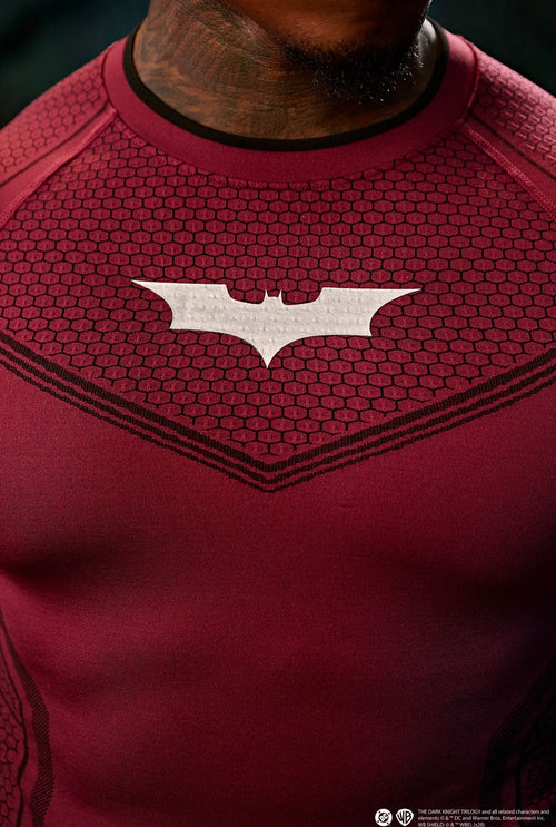 BATMAN COMPRESSION LONGSLEEVES-8004 (BURGUNDY)