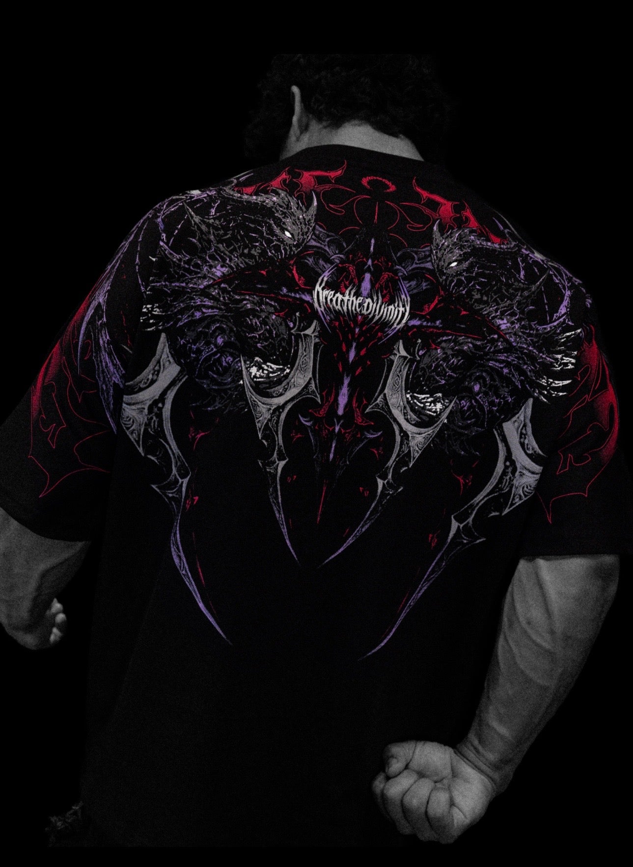 SHADOW MONARCH OVERSIZED T-SHIRT (PHANTOM)
