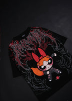 BLOSSOM’S THORN RUSH “SIDE BY SIDE” 199X OVERSIZED TEE IN BLACK