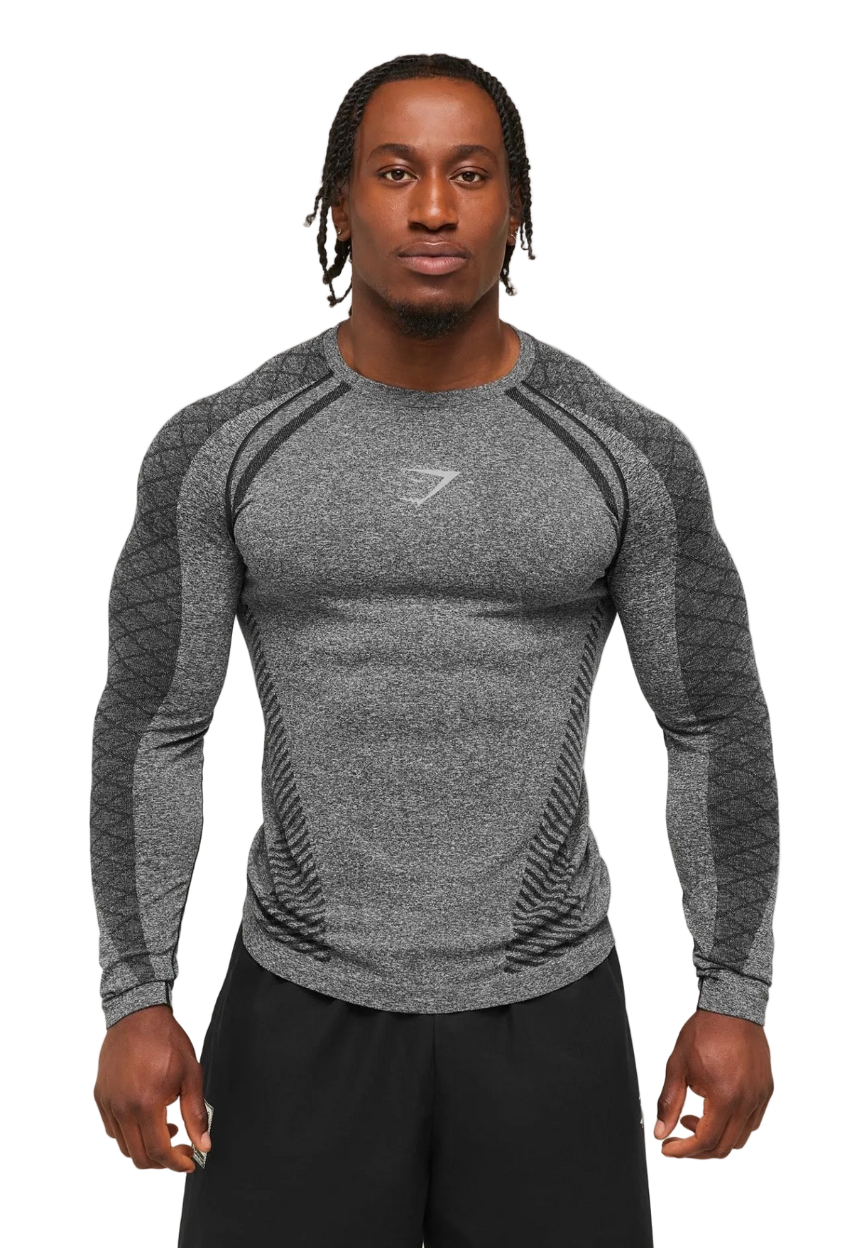 GYMSHARK DEVANT SEAMLESS LONG SLEEVE (BLACK)