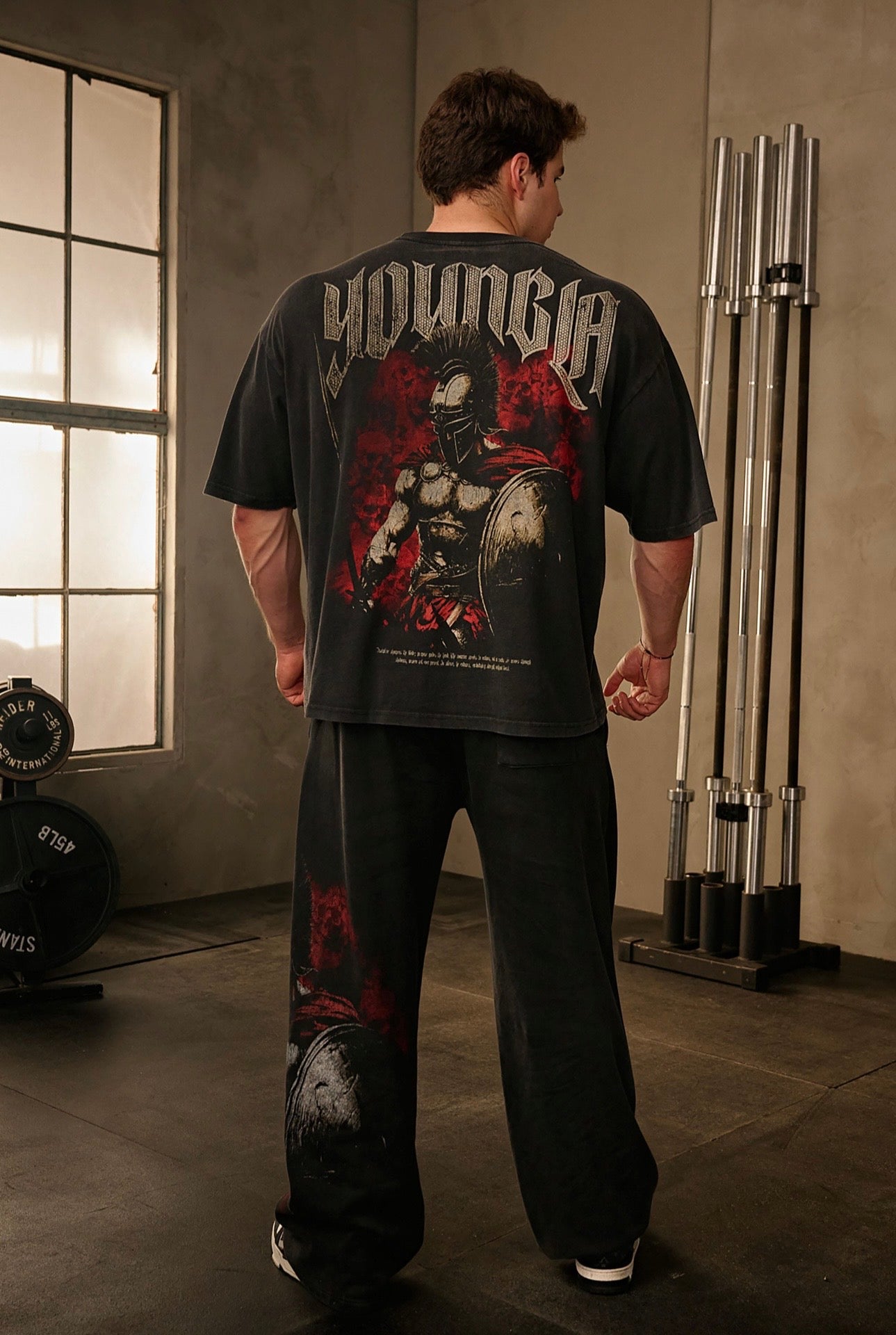 YLA x AXEL-SPARTAN TEE-4135 (BLACK/RED)