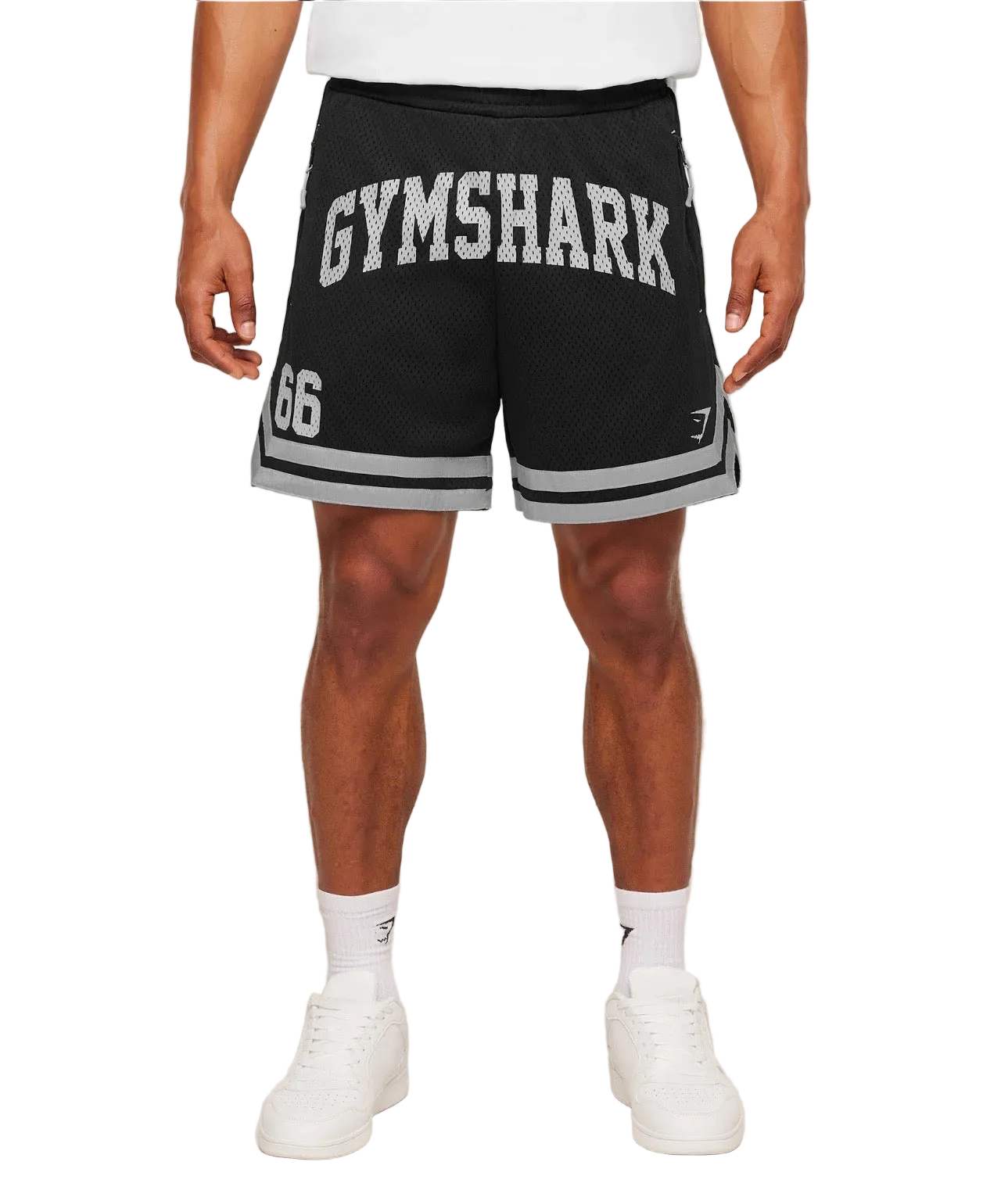 GYMSHARK VARSITY MESH SHORT (BLACK)