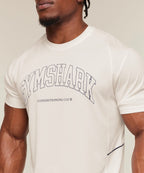 GYMSHARK COLLEGIATE TECH T-SHIRT (SOFT WHITE)