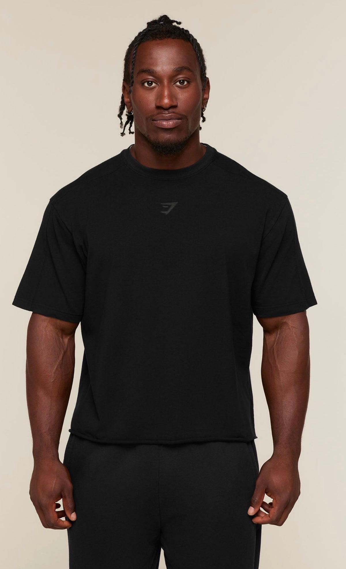 GYMSHARK POWER WASHED OVERSIZED T-SHIRT (BLACK/WASH)