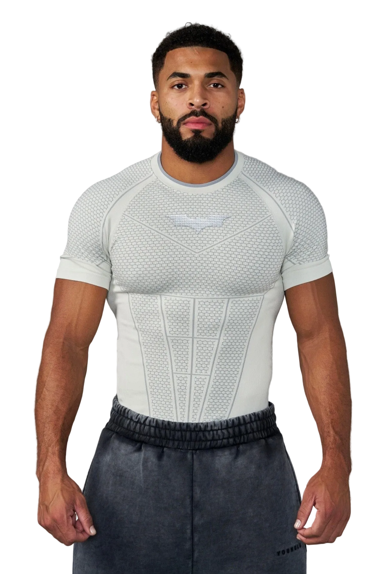 BATMAN COMPRESSION TEE-4259 (OFF-WHITE)