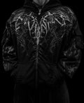 VINDICATOR TARNISHED CARGO OVERSIZED ZIP-UP HOODIE (VOID BLACK)
