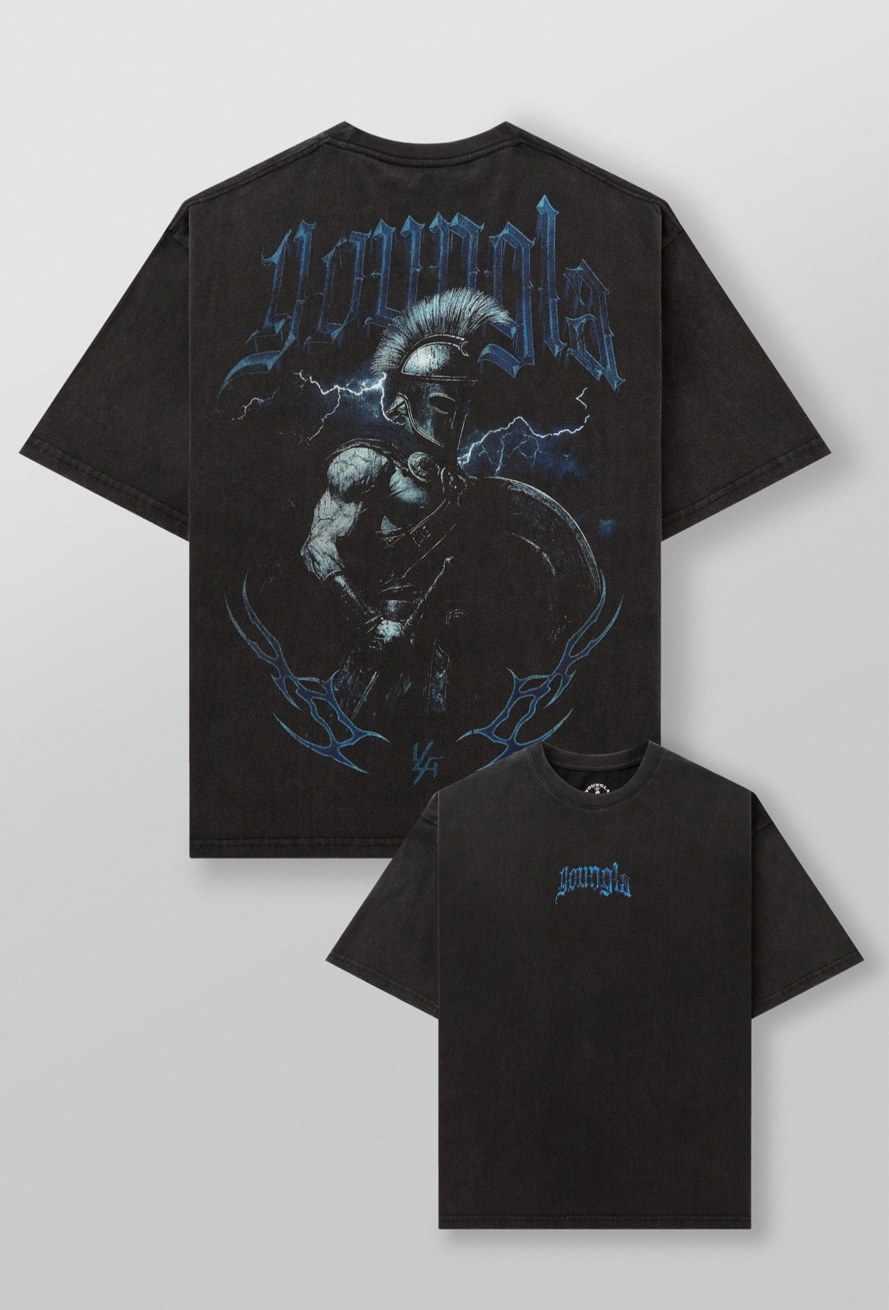 YLA x AXEL-SPARTAN TEE-4135 (BLACK/BLUE)
