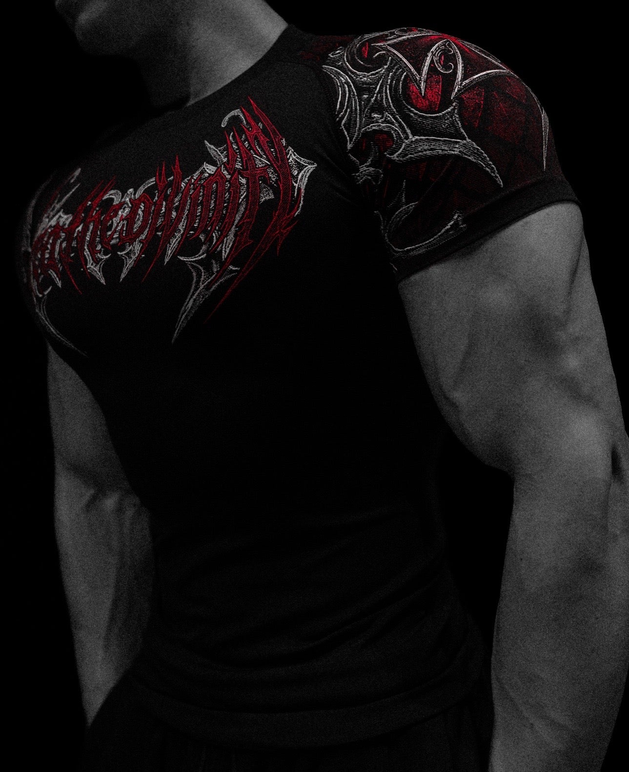 VOID TECH ARMORED SHORT SLEEVE COMPRESSION (BLOOD METAL)