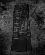 OVERSIZED DISTRESSED DENIM CARGO JEANS (ALLOY WASH)