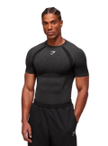 GYMSHARK SHADOW SEAMLESS T-SHIRT (BLACK)