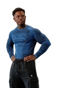 SUPERMAN COMPRESSION LONGSLEEVES-8066 (BLUE)