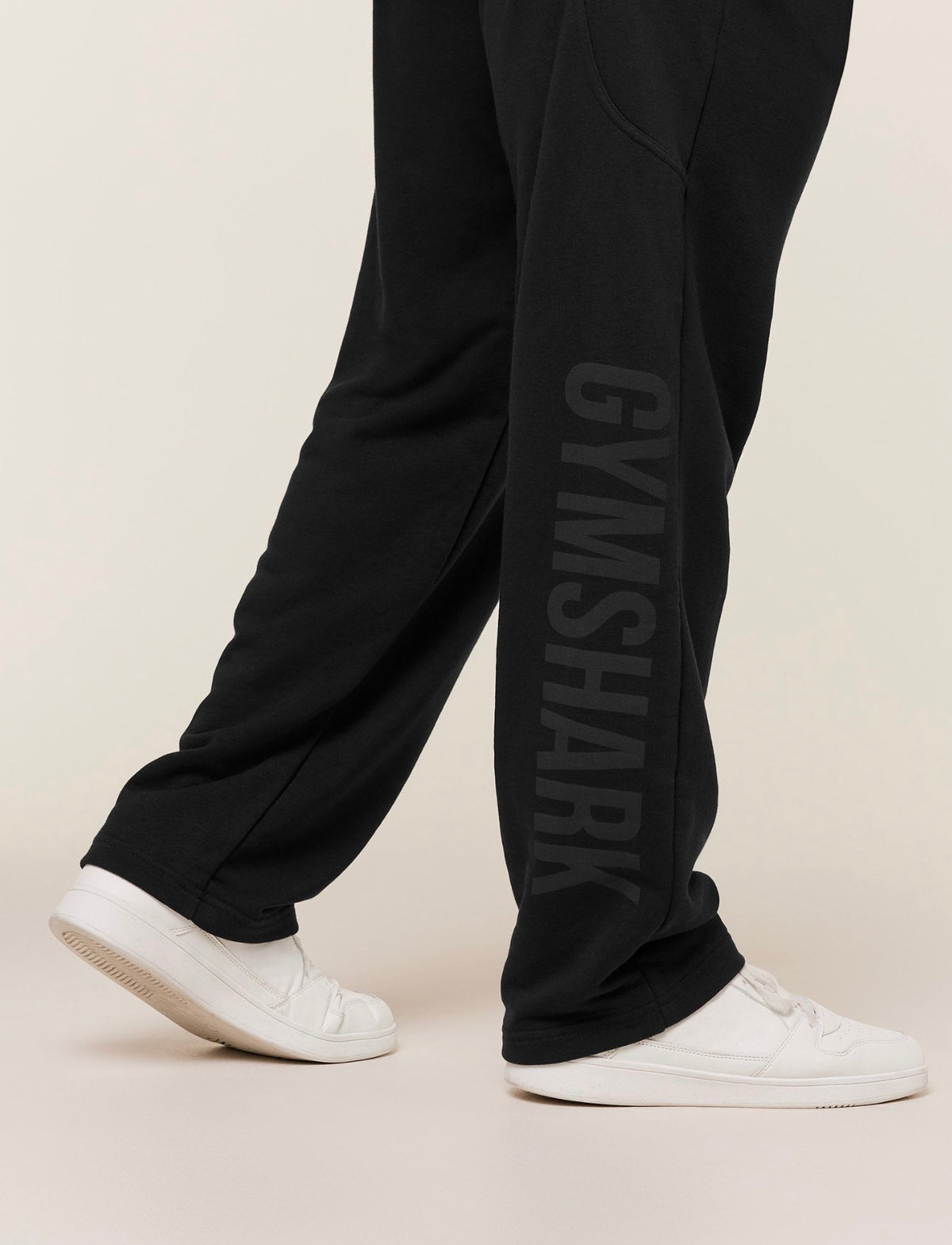 GYMSHARK POWER STRAIGHT LEG PANT (BLACK/ASPHALT GREY)