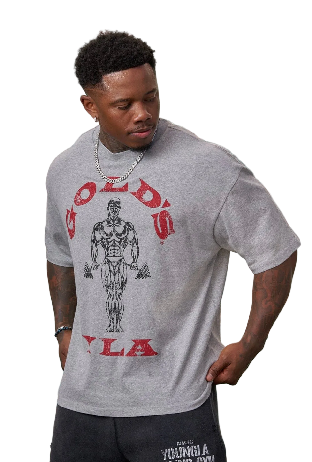 GOLD’S IRON LEGACY ICON TEES-4213 (HEATHER GREY)