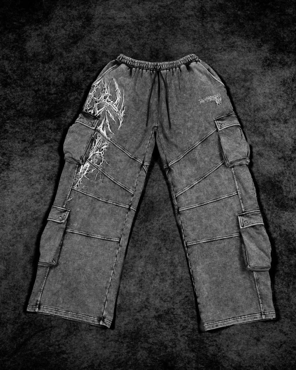 937 EMBROIDERED TACTICAL OVERSIZED UNCUFFED CARGOS (VINTAGE)