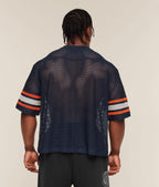 GYMSHARK COLLECTIVE MESH CONTRAST JERSEY (HEAVY BLUE)