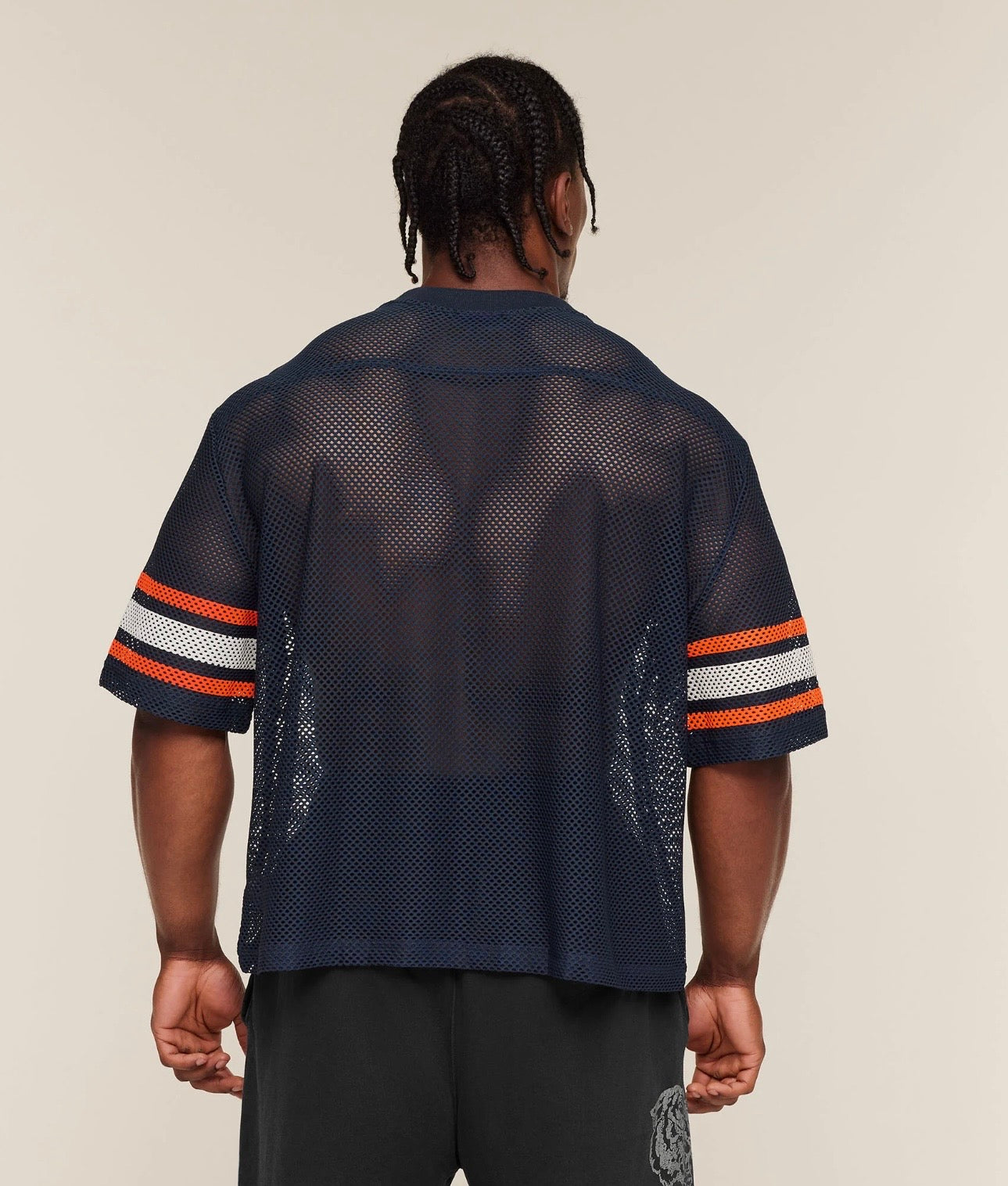 GYMSHARK COLLECTIVE MESH CONTRAST JERSEY (HEAVY BLUE)