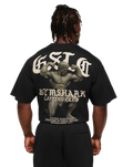 GYMSHARK LIFTING STATUE GRAPHIC T-SHIRT (BLACK)