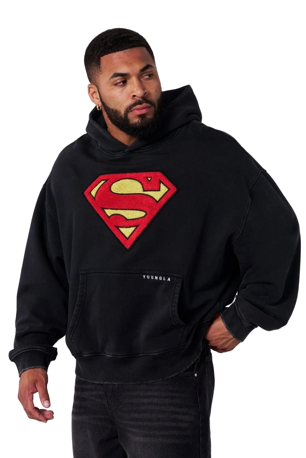 SUPERMAN LEGACY HOODIES-5079 (BLACK)