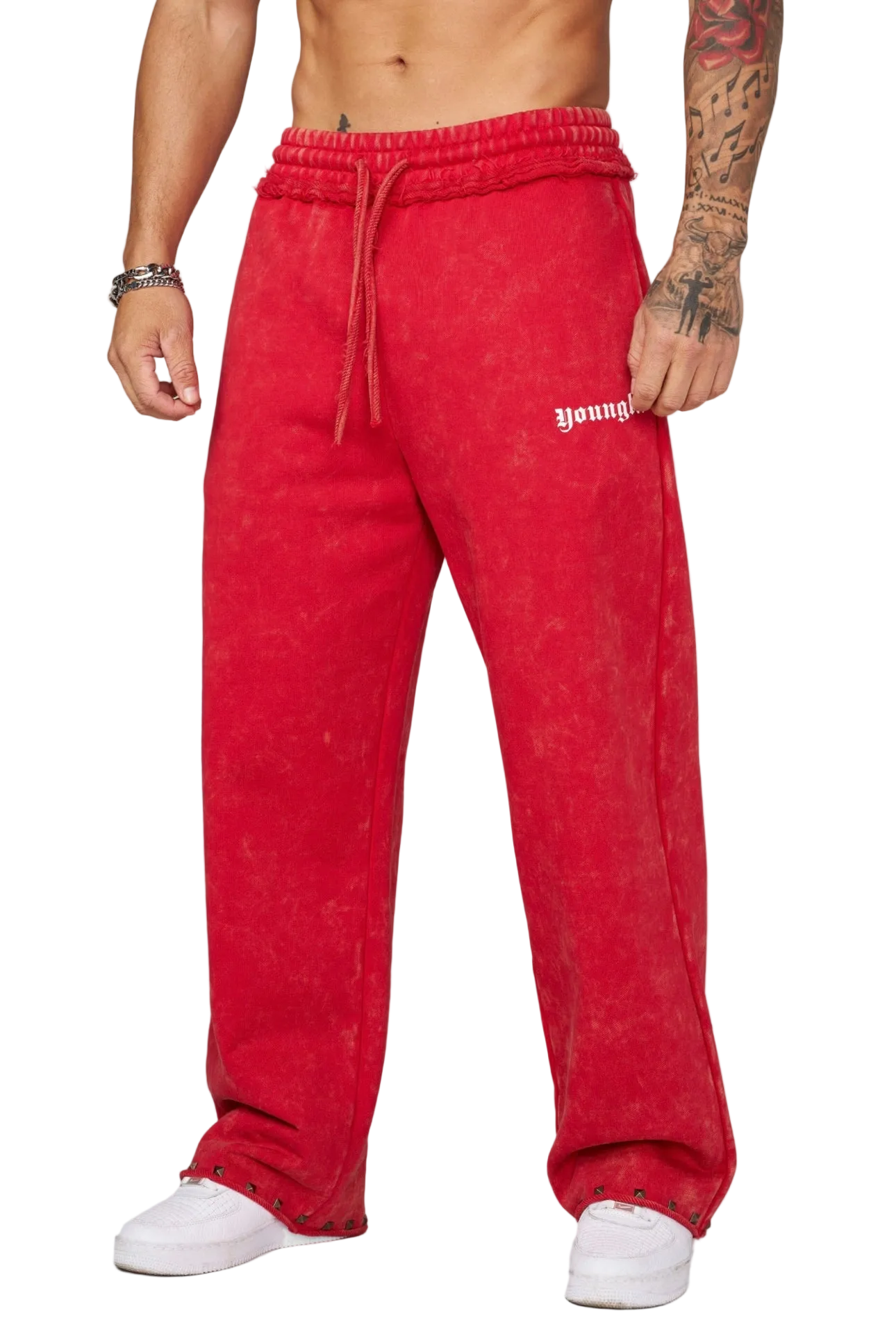 STUD SWEATS-2087 (RED)