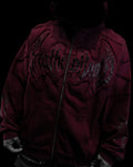 RUINED OVERSIZED ZIP-UP HOODIE (VIOLA)