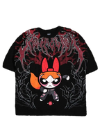 BLOSSOM’S THORN RUSH “SIDE BY SIDE” 199X OVERSIZED TEE IN BLACK