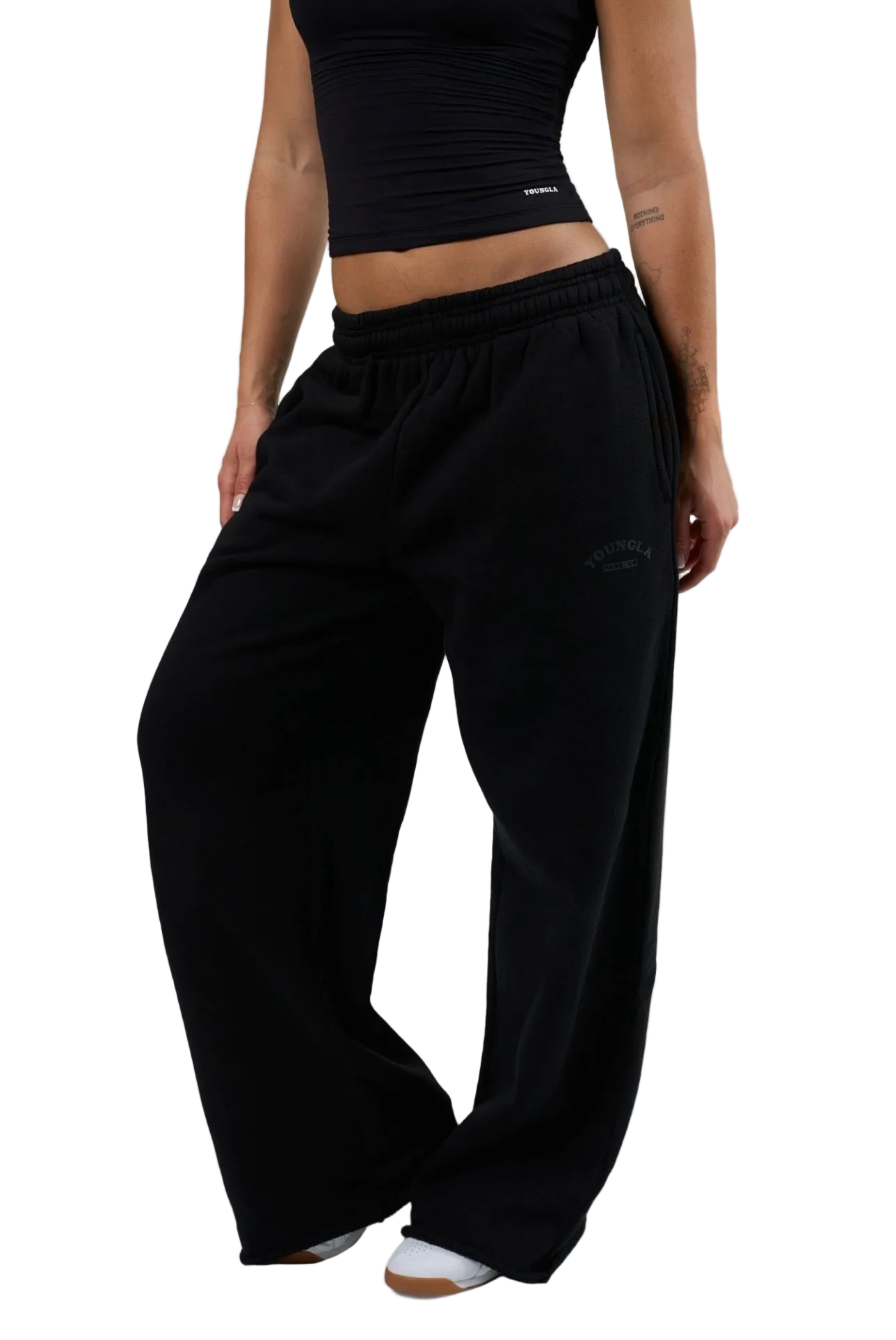 P.E. RAWCUT SWEATS-W2241 (BLACK)