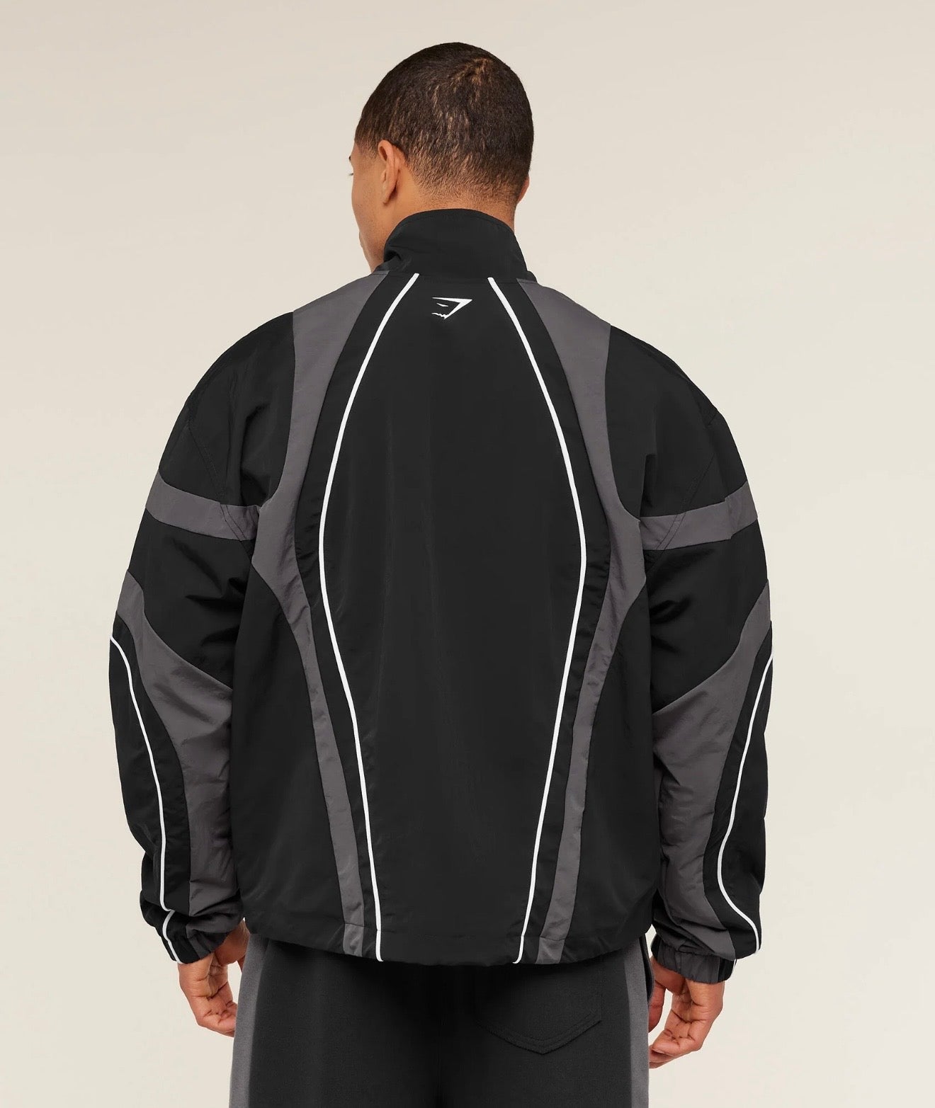 GYMSHARK X CARLOS BELCAST TRACK JACKET (BLACK/GREY)