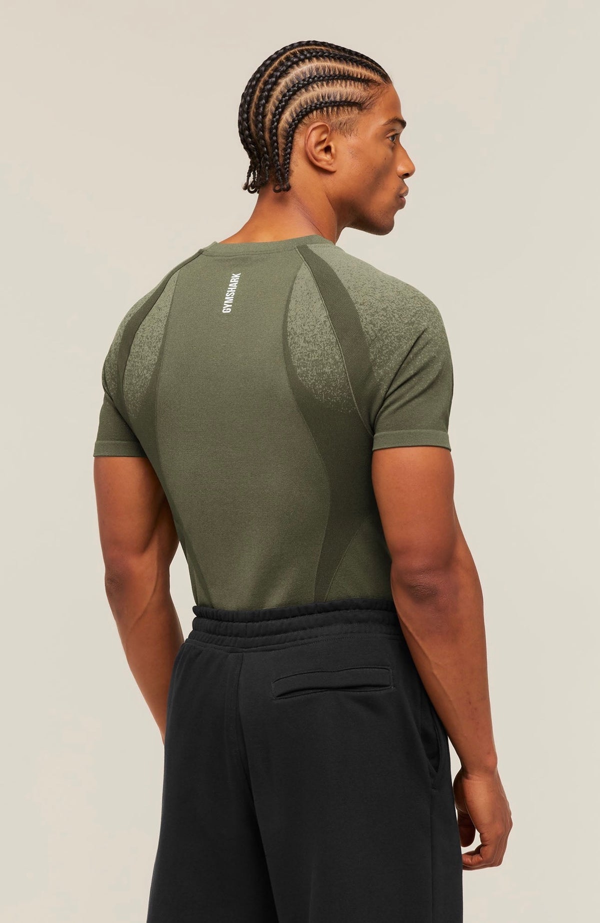 GYMSHARK SHADOW SEAMLESS T-SHIRT (CORE OLIVE)