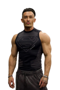 SUPERMAN COMPRESSION TANKS-3047 (BLACK)