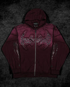 RUINED OVERSIZED ZIP-UP HOODIE (VIOLA)