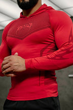 WARRIOR COMPRESSION HOODIES-8062 (RED)