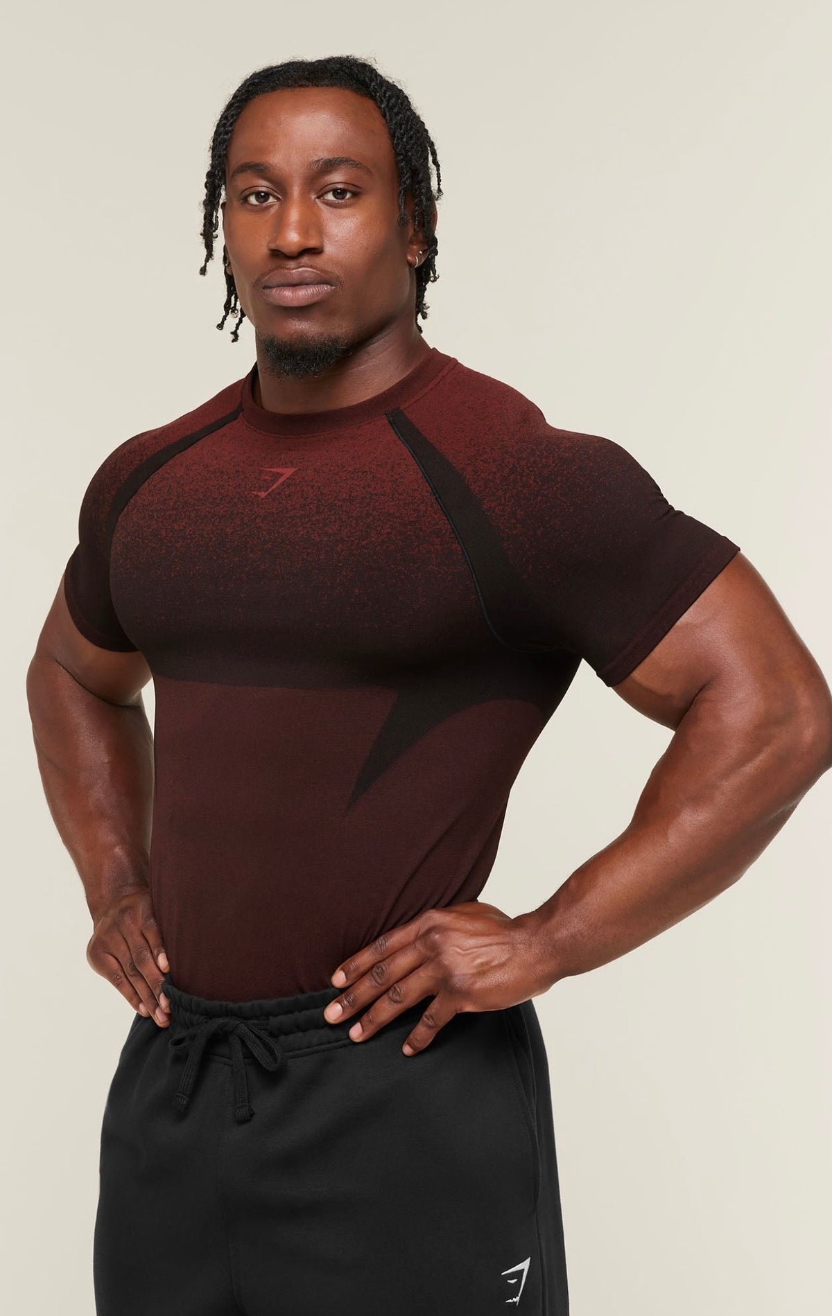 GYMSHARK SHADOW SEAMLESS T-SHIRT (SETS RED)