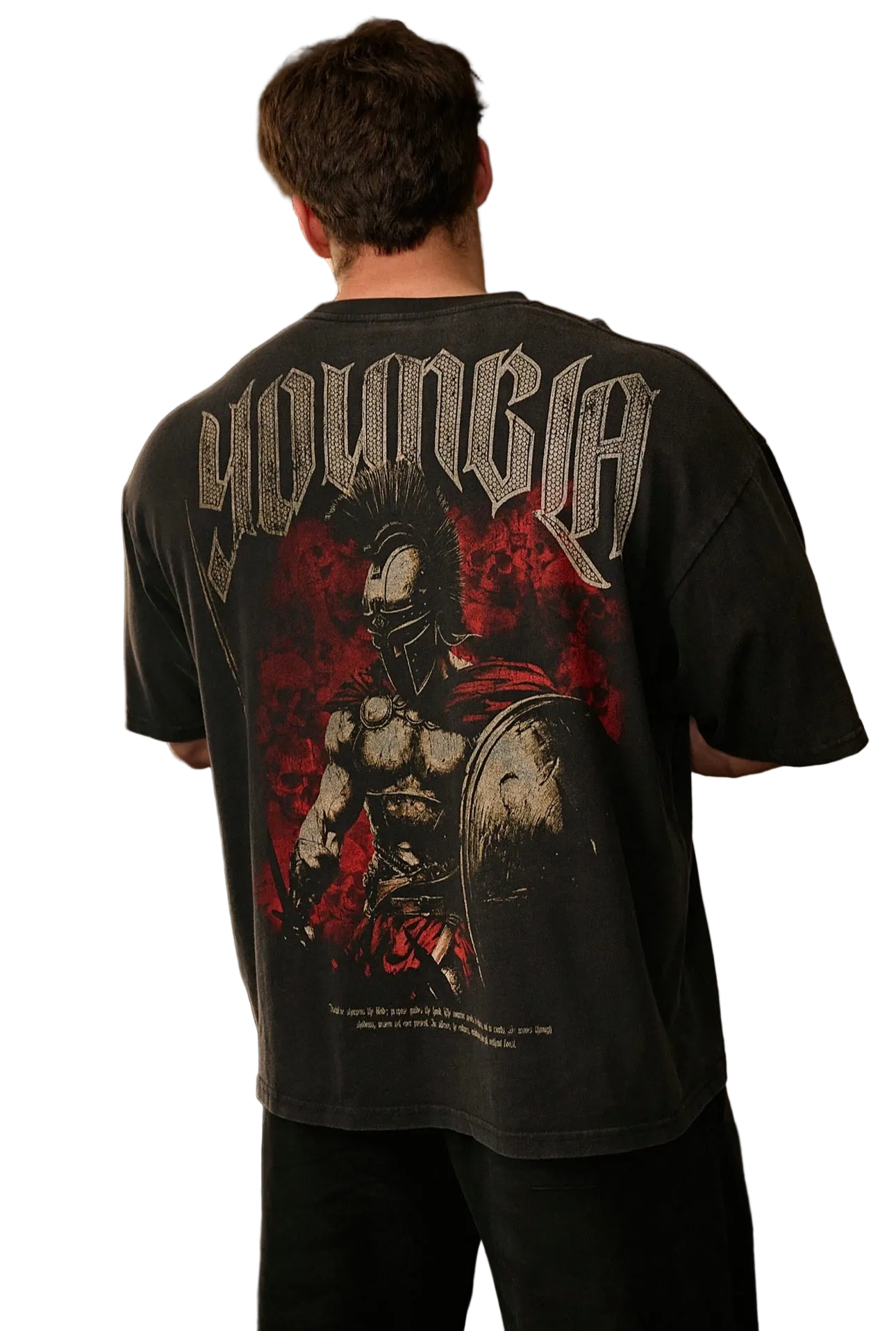 YLA x AXEL-SPARTAN TEE-4135 (BLACK/RED)