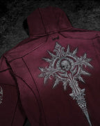 RUINED OVERSIZED ZIP-UP HOODIE (VIOLA)