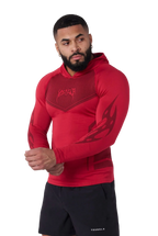 WARRIOR COMPRESSION HOODIES-8062 (RED)