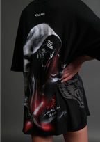 DARK LEGACY “SIDE BY SIDE” SERIES PREMIUM OVERSIZED TEE IN BLACK