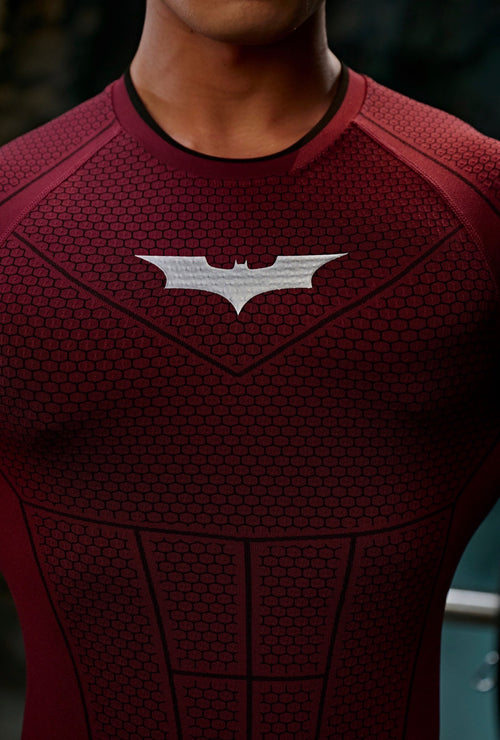BATMAN COMPRESSION TEE-4259 (BURGUNDY)