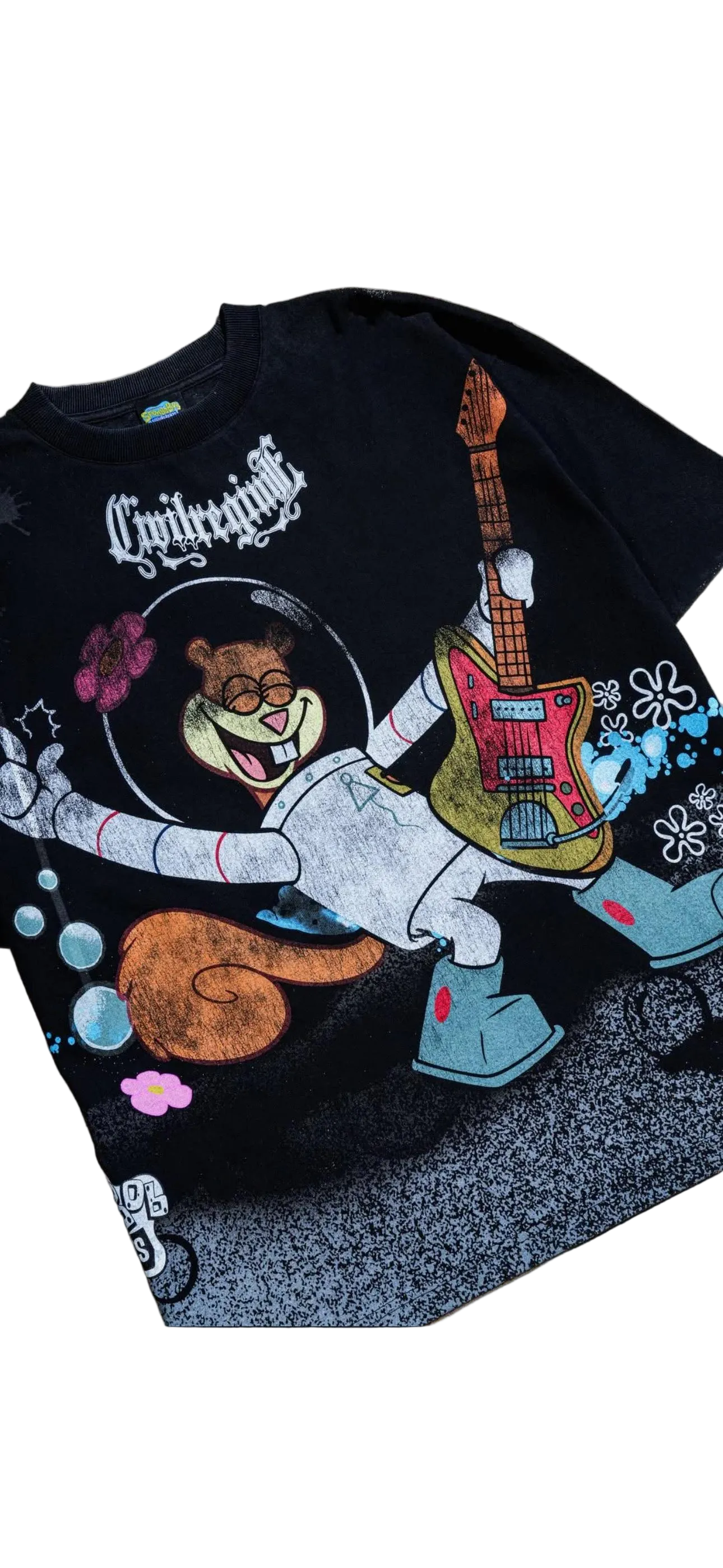 CIVIL REGIME (KRUST PUNK “SIDE BY SIDE” 199X OVERSIZED TEE IN VINTAGE BLACK)