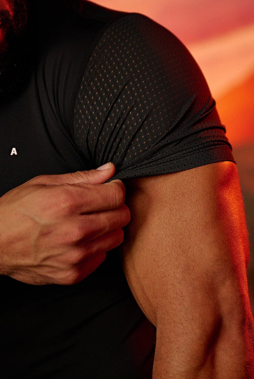 AIRFLEX COMPRESSION TEES-4083 (BLACK)